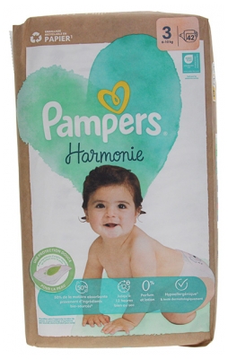 Scutece Pampers Harmonie Mărimea 3, 42 de bucăți, Ambalaj Reciclat (6-10 kg)