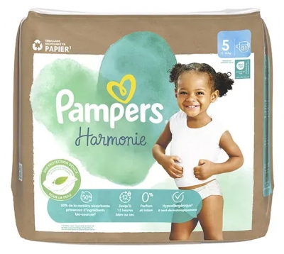 Pampers Harmonie Koko 5 31 Vaippaa Kierrätetty Pakkaus (11-16 kg)