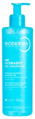Bioderma Hydrabio Mizellares, Feuchtigkeitsspendendes Schaumreinigungsgel 24h 400 ml