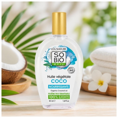 Léa Nature SO BIO étic Huile Végétale de Coco Bio 50 ml