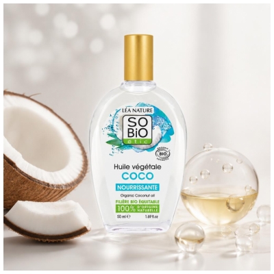 Léa Nature SO BIO étic Huile Végétale de Coco Bio 50 ml