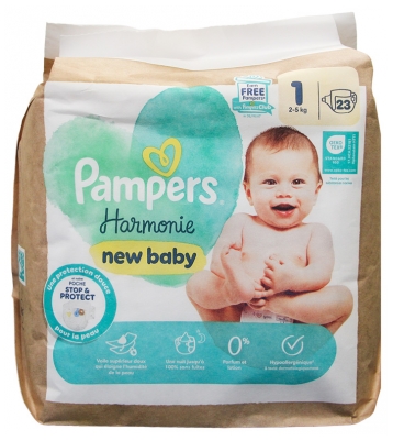 Pampers New Baby Harmonie Taglia 1 23 Pannolini (2-5 kg)