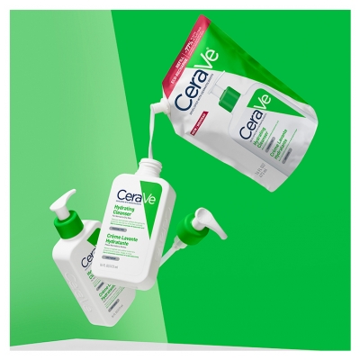 CeraVe Drėkinamasis prausimosi kremas 473 ml + 473 ml Eko-įdaras