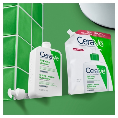 CeraVe Feuchtigkeitsspendende Waschcreme 473 ml + Öko-Nachfüllpackung 473 ml
