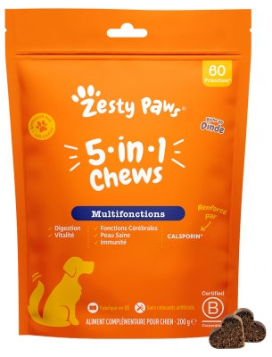 Zesty Paws Friandises pour Chien Multifonctions Dinde 200 g