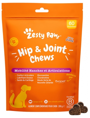 Zesty Paws Priboljški za pse za gibljivost & sklepe s puranom 200 g