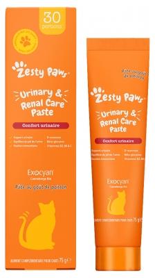 Zesty Paws Pâte pour Chat Confort Urinaire Poisson 75 g
