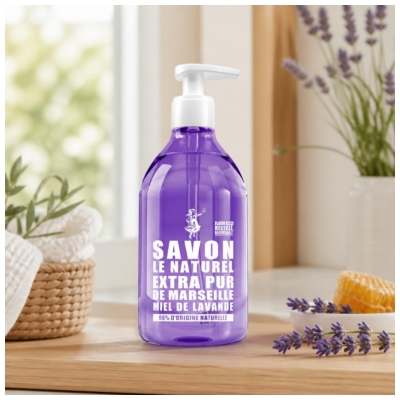 Le Naturel Extra Pur de Marseille Nestemäinen Saippua Laventelimikäsipolyhirsisuihke 500 ml