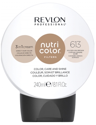 Revlon Professional Filtros de Color Nutri Soin Crème 3en1 Repigmentant Nutritif 240 ml - Coloración: 613 Fresno dorado Castaño
