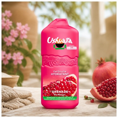 Ushuaïa Fugtgivende Shower Gel Granatæble fra Marokko 490 ml