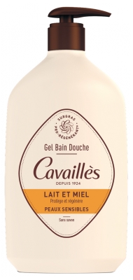 Cavaillès Gel Bain Douche Peaux Sensibles Lait et Miel 1 L