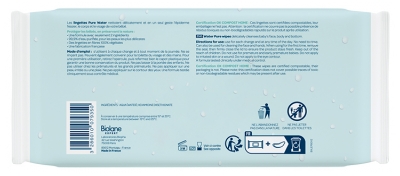 Biolane Pure Water Lingettes non Parfumées 60 Lingettes