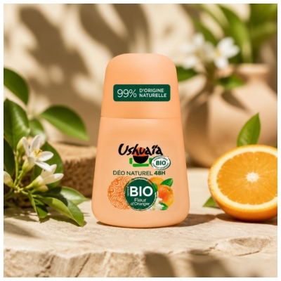 Ushuaïa Naturlig Deodorant 48H Økologisk Appelsinblomst 50 ml