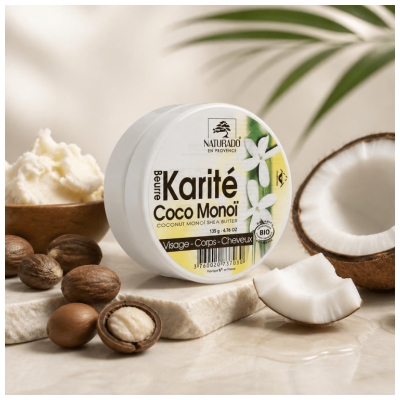 Naturado en Provence Bio Šī sviests Kokosriekstu Monoi 135 g