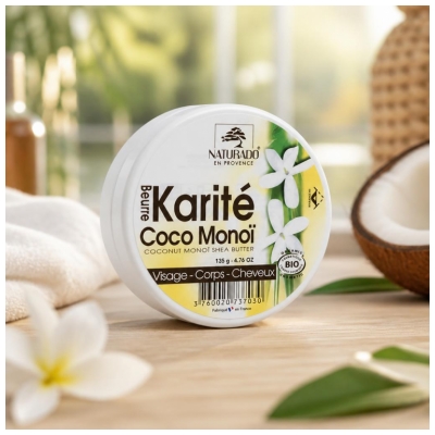 Unt de Karité Coco Monoï Bio Naturado en Provence 135 g
