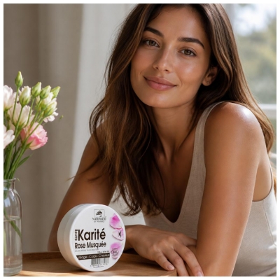 Unt de Karité cu Trandafir Moscat Bio 135 g Naturado en Provence