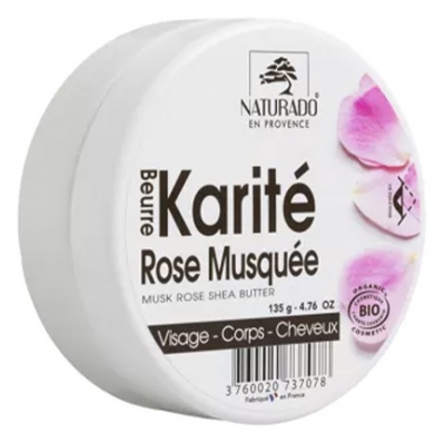 Unt de Karité cu Trandafir Moscat Bio 135 g Naturado en Provence