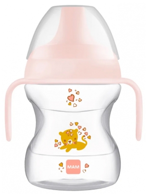 MAM Comme un Grand Tasse Avec Anses 190 ml 6 Mois et + - Couleur : Rose Tigre