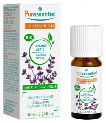 Puressentiel Essential Oil Lavender Aspic Bio 10ml