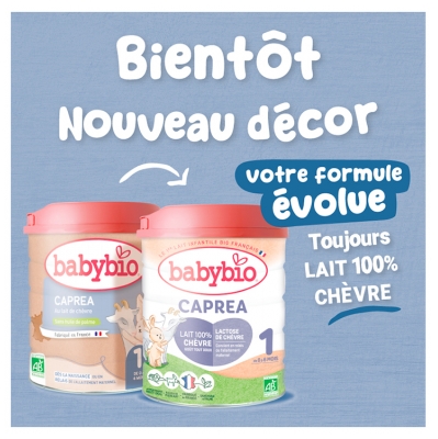 Babybio Caprea 1 au Lait de Chèvre de 0 à 6 Mois Bio 800 g