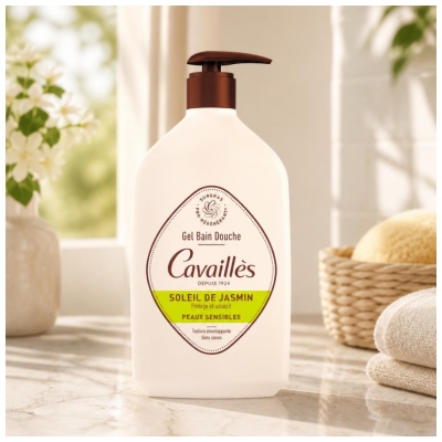 Cavaillès Jasmine Sun Bath and Shower Gel for Sensitive Skin 1 L