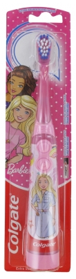 Colgate Zahnbürste mit Batterien Barbie Extra Weich - Farbe: Rose und Sterne