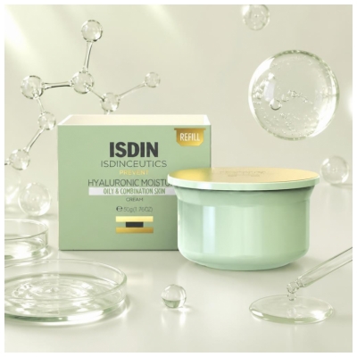 Isdin Ceutics Hyaluronvocht Voorkomen Vette en Gecombineerde Huid Navulling 50 g