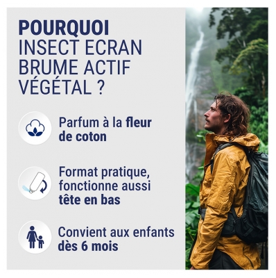Insect Ecran Brume Anti-Moustiques Zones Infestées Actif Végétal 100 ml
