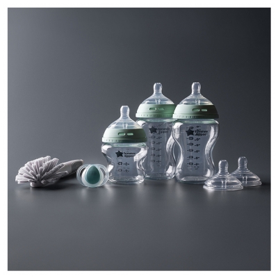 Startni komplet Tommee Tippee Natural Start iz stekla za novorojenčke 0-3 mesece