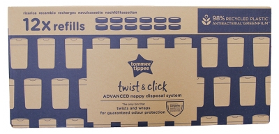 Tommee Tippee Luieremmer Navulling Twist & Click 12 Navullingen