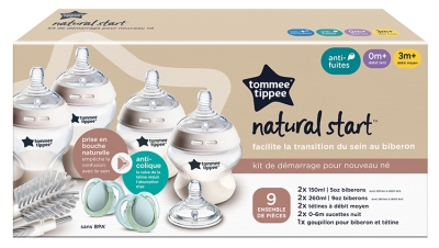 Tommee Tippee Kit de Inicio Natural Start Para Recién Nacidos de 0 a 3 Meses + (en Francés)