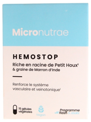 Micronutrae Hemostop 15 Vegetabiliska Kapslar
