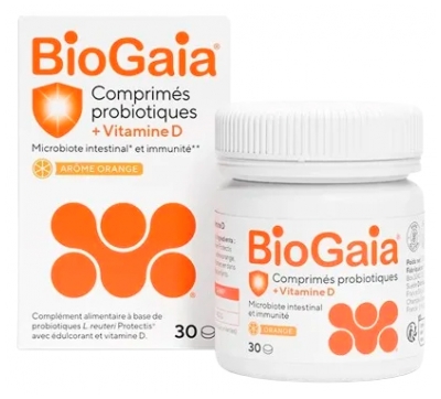BioGaia Probiotic Tablets + Vitamin D 30 Chewable Tablets