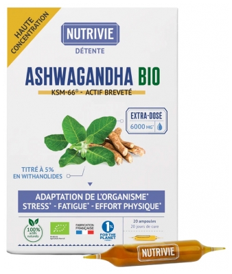 Nutrivie Ekologisk Ashwagandha 20 Ampuller