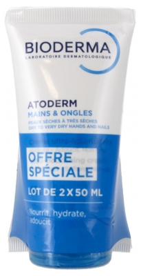 Bioderma Atoderm Ultra-Nourishing Cream Hands & Nails 2 x 50ml