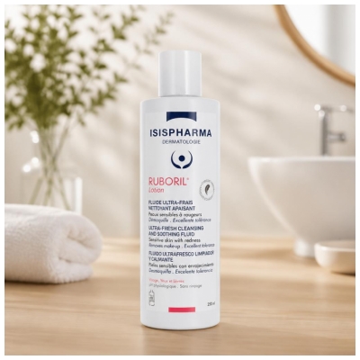 Isispharma Ruboril Ultra-frische, Beruhigende Reinigungs-Fluid-Lotion 250 ml