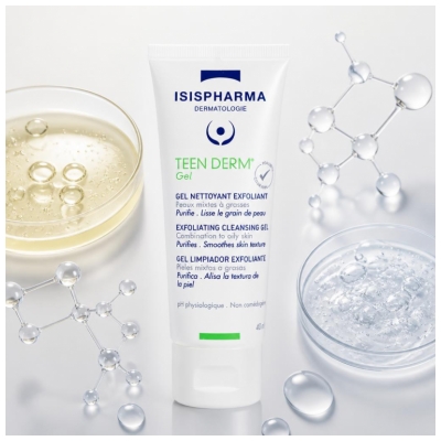Isispharma Teen Derm Gel Curățare Exfoliant 40 ml