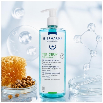 Isispharma Teen Derm Gel Sensitive Nettoyant Purifiant 400 ml