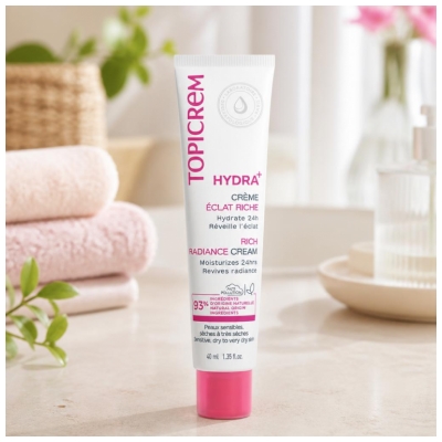 Topicrem HYDRA+ Crema Hidratantă Luminozitate Bogată 40 ml