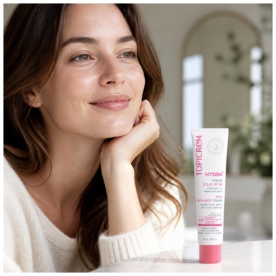 Topicrem HYDRA+ Crema Hidratantă Luminozitate Bogată 40 ml