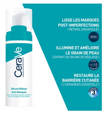 CeraVe Gel Moussant Anti-Imperfections 236 ml + Sérum Rétinol Anti-Marques 30 ml