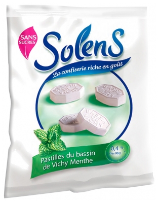 Solens Vichy Baseina Mentola Cukura Nesaturošas Pastilas 100 g