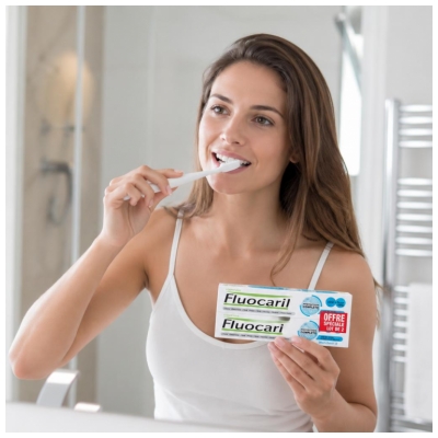 Fluocaril Tandpasta Complete Bescherming Witheid Set van 2 x 75 ml