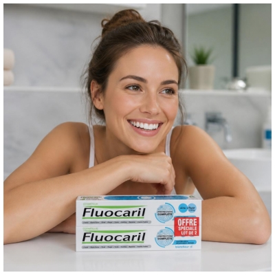 Fluocaril Tandpasta Complete Bescherming Witheid Set van 2 x 75 ml