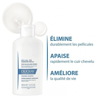 Ducray Kelual DS Shampoing Traitant Etats Pelliculaires Sévères 100 ml
