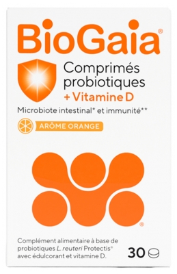 BioGaia Comprimés Probiotiques + Vitamine D 30 Comprimés à Croquer