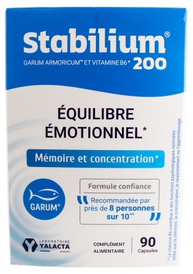 Laboratório Yalacta Stabilium 200 Equilíbrio Emocional 90 Cápsulas