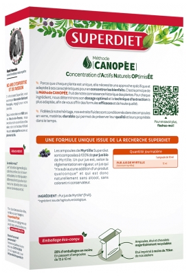 Superdiet Myrtille Bio 20 Ampoules
