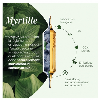 Superdiet Myrtille Bio 20 Ampoules