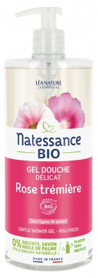 Natessance Gel Douche Délicat Rose Trémière Bio 1 L